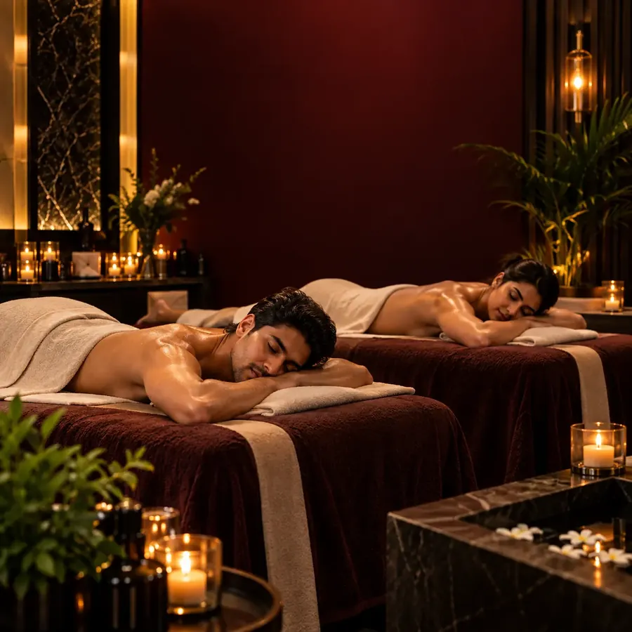 Couple's Massage suite at Aurum Astra spa in Hennur