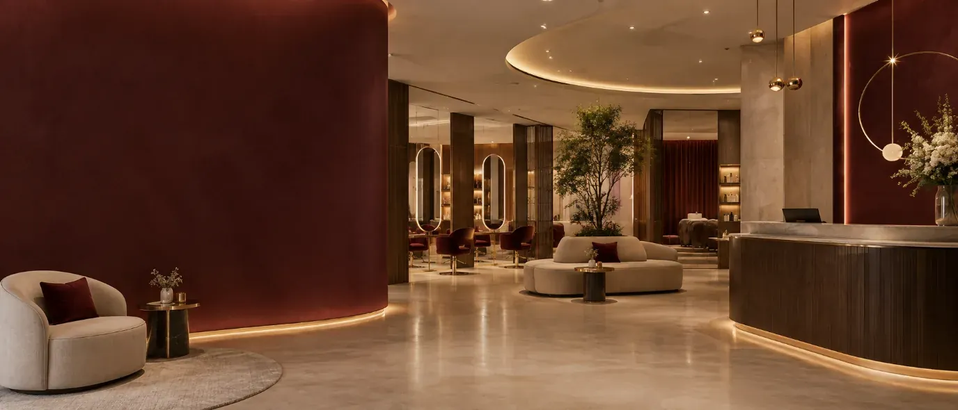 Entrance of AM Plaza on Hennur–Bagalur Main Road, home of Aurum Astra spa