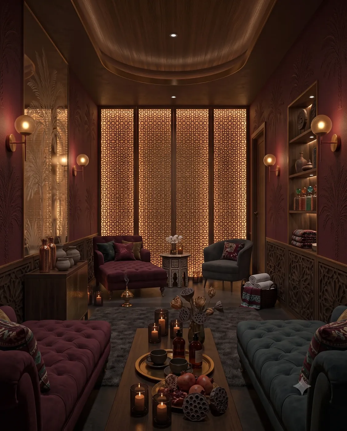 Waiting lounge at Aurum Astra spa in Hennur